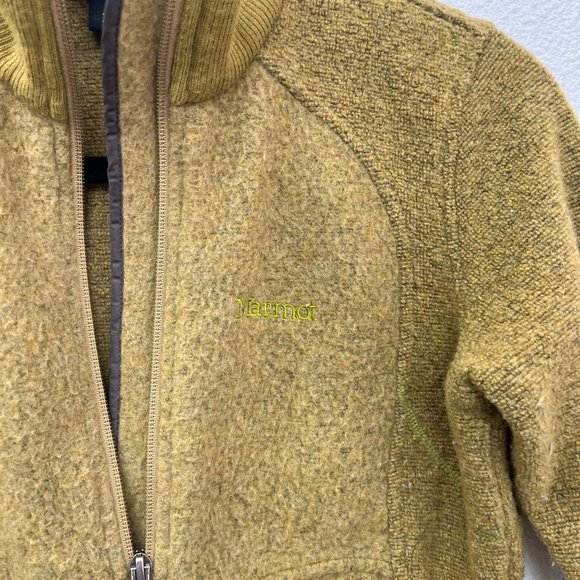 Marmot light brown full zip wool blend full zip jacket long sleeve  Size: M - Picture 5 of 9